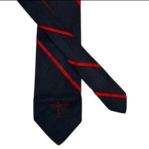 Givenchy Boeing Tie Navy Blue Red Stripe